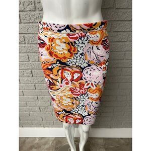 J. McLaughlin Hale Women Reversible Floral / Houndstooth Pencil Skirt Size M